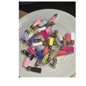 25 random Colorful Tassel Charms